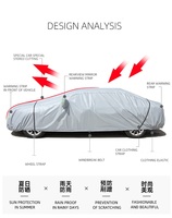 Housse de voiture imperméable en PEVA, la plus vendue en gros, pour extérieur