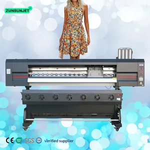 ZUNSUNJET 4 kepala Format besar pencetak Cina I3200 tekstil sublimasi Jersey Printer pewarna sublimasi Printer Format lebar