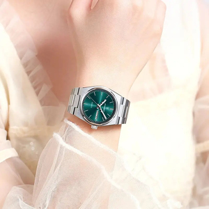 Reloj Elegante de Acero Inoxidable de Lujo Poedagar 786 para Mujer, Resistente al Agua, Luminoso, con Fecha, Reloj de Cuarzo para Mujer - Product Image 4
