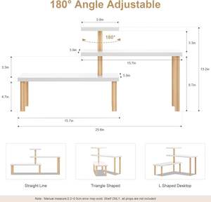 Support de plantes de bureau <span class=keywords><strong>en</strong></span> bambou naturel à 3 niveaux avec étagères réglables, <span class=keywords><strong>porte</strong></span>-pot de fleurs long et étroit pour le rebord de fenêtre, le balcon - Product Image 2