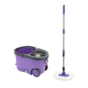 Hot Sale Spin <b>Mop</b> and Bucket Set with Wringer Stainless Steel Handle Microfiber Floor <b>Cleaning</b> System Household <b>Cleaning</b> Tools - Product Image 1