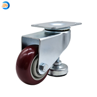 Roulettes pivotantes de 3 pouces à roulement à billes en PP, support réglable robuste de 80 kg pour équipement, armoire et étagère de rangement