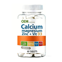 Comprimés de calcium, magnésium, zinc et vitamine D3 les plus vendus, hautement absorbables, complément de collagène pour la force osseuse des adultes