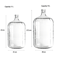 Prix usine Kit de brassage à domicile Transparent Glass Carboy Fabricant Bouteille d'eau de stockage en verre pour le brassage à domicile et la vinification