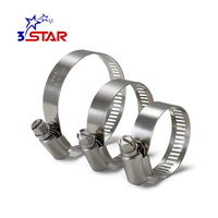 Collier de serrage perforé en acier inoxydable de type américain, collier de serrage pour tuyau de 0,81 à 1,75 pouces