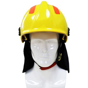 Casco de Seguridad Profesional para Bomberos, Visera ABS con Ranuras, Amarillo y Rojo, Resistente al Fuego, Anti-impactos, Anti-aplastamiento, 4 Puntos de Suspensión - Product Image 4