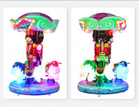 Msky Kids Indoor Mini Carrousel en fibre de verre 3 joueurs Merry Go Round pour le jardin Utilisation éducative Coin Operated Kiddie Ride en vente