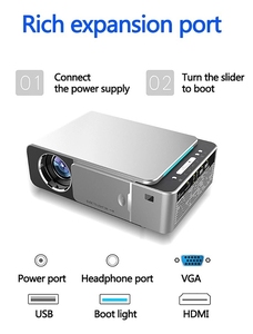 Máy Chiếu LED 2020 T6 Thịnh Hành, Máy Chiếu Led 3000 Lumen Cùng Màn Hình, 720P Di Động Với Điện Thoại Thông Minh, Máy Chiếu LED Nhỏ - Product Image 2