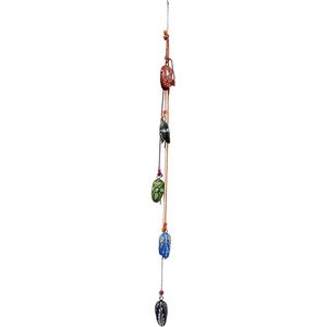 PARIJAT fait à la main élégant métal fer suspendus cloches carillons éoliens pour intérieur extérieur multicolore balcon mariage décorations murales - Product Image 4