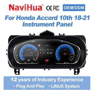 NaviHua ชุดหน้าปัดดิจิตอลสำหรับรถยนต์ ระบบ Linux จอ LCD แสดงผลความเร็วอัตโนมัติ สำหรับ Honda Accord รุ่นที่ 10 ปี 2018-2021 - Product Image 1