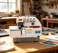 Machine à coudre surjeteuse industrielle JUKKY JK747, système à quatre fils haute vitesse, complète avec table de travail