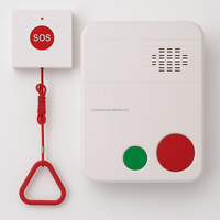 Botón de Ayuda con Cordón y Sistema de Llamada Inalámbrico para Hospitales y Residencias de Ancianos - Dispositivo de Asistencia de Emergencia para Discapacitados