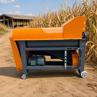 Décortiqueuse de maïs à entraînement par courroie avec base fixée par boulons et cadre en acier pour équipement agricole à haut rendement