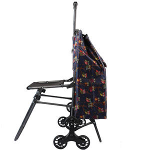 Aanbevolen Kleine Boodschappenwagentje Op Wielen Opvouwbare <span class=keywords><strong>Trolley</strong></span> Winkelwagentje Voor Trappen Met Stoel - Product Image 2