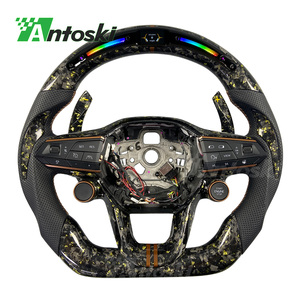Volante de Fibra de Carbono Dorado Personalizado Estilo Latón con Pantalla LED Inteligente de RPM para Seat Cupra Formentor VZ <span class=keywords><strong>Leon</strong></span> <span class=keywords><strong>ST</strong></span> Tavascan Born - Product Image 1