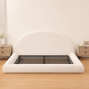 Brand New Rounded <strong>Headboard</strong> Thickened Side Rails Quiet Metal Slat Frame <strong>king</strong> <strong>Size</strong> <strong>Bed</strong> <strong>Headboard</strong> <strong>Bed</strong> Base <strong>Bed</strong> Frame Set - Product Image 5