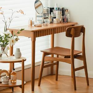 Juego de Silla y Escritorio Nórdico de Madera Maciza Jimei de 90 cm, 110 cm y 130 cm con Cajón, Muebles de Estudio - Product Image 1