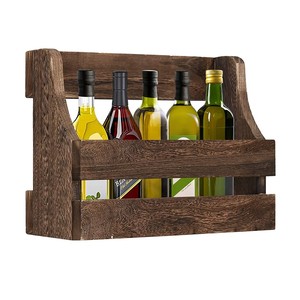 Scaffale portaspezie montabile a parete scaffale Organizer in legno per barattoli di condimento portabottiglie per salsa per cucina - Product Image 1