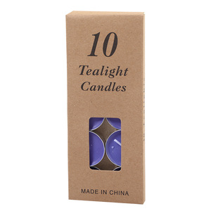 <b>Tea</b> <b>Lights</b> Aluminum Shell Plant Wax 10pcs Blue Color For Valentine's Day Hotel Use - Product Image 3