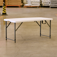 Table de camping pliable, design pliable central, réglable en hauteur sur 3 niveaux, table de pique-nique utilitaire pour la maison, le bureau et l'extérieur