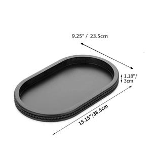 Plateau de service en bois ovale de Style ferme plateau décoratif perlé pour centres de Table basse salon salle de bain - Product Image 2