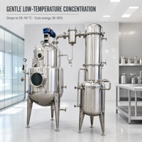 Tangki Konsentrasi Evaporator Vakum Pemanas Berjaket Otomatis dengan Motor untuk Peralatan Pengolahan Makanan, Minuman, Sirup, Madu, dan Selai