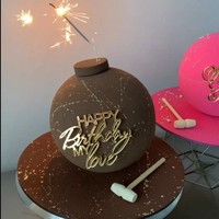 Décorations de gâteau en lettres acryliques réutilisables et écologiques, style Instagram transfrontalier, modernes, pour anniversaire, couple, déclaration d'amour, motif floral