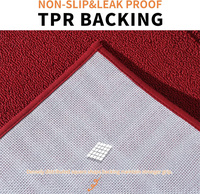 Tapis de sol de cuisine moderne tufté résistant à la saleté, tapis de couloir durable antidérapant, tapis de sol absorbant l'eau, lavable en machine