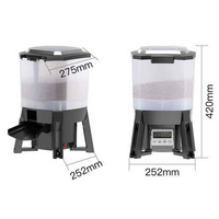 Distributeur automatique de nourriture pour poissons solaire moderne et écologique 5W 12L avec boîte de programmation en plastique pour aquarium et bassin extérieur