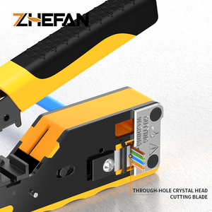 New Ethernet <span class=keywords><strong>RJ</strong></span> 45 vượt qua công cụ dây vũ nữ Thoát y plier uốn cáp mạng Uốn Tóc bồng RJ45 CAT5e CAT6 crimper - Product Image 3