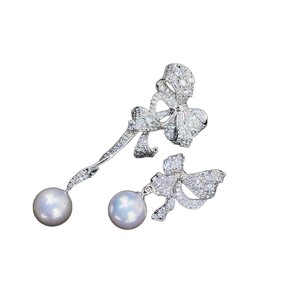 DIY Pearl Accessories S925 Silver Empty Tray with 8-15mm Round Beads <b>Fashion</b> <b>Drop</b> <b>Earrings</b> 22504DIY Accessory Collection - Product Image 5