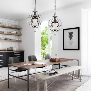 Petit Lustre Doré Suspendu, <span class=keywords><strong>Luminaire</strong></span> <span class=keywords><strong>de</strong></span> Chevet pour <span class=keywords><strong>Dressing</strong></span>, Décoration <span class=keywords><strong>de</strong></span> Chambre, Lustre en Cristal 1 Lumière, Élégant Plafonnier - Product Image 6