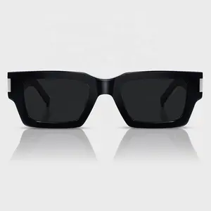 Yeetian Men Luxury Brand Gafas De Sol Para Hombre High End Black Millionaire Custom Acetate Occhiali Da Sole Square Sunglasses