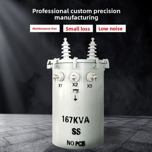 Transformateur cylindrique monophasé immergé dans l'huile, haute <span class=keywords><strong>tension</strong></span>, petite puissance, sortie 11 kV, fréquence 50 Hz, entrée 200 V, puissance de sortie - Product Image 2
