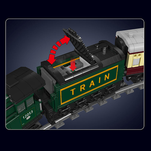 Mould King 12053, 2206 Piezas, Serie <span class=keywords><strong>de</strong></span> Trenes, <span class=keywords><strong>Tren</strong></span> Clásico Escocés RC, Bloques <span class=keywords><strong>de</strong></span> Construcción, Modelo <span class=keywords><strong>de</strong></span> Ladrillos, Juguete Educativo Técnico - Product Image 6