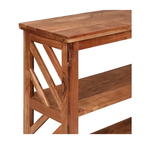 Estantería Jodhpuri Woods Soker con Acabado Natural, Elegante y Duradera, Unidad de Madera para Organizar Libros, Decoración y Accesorios - Product Image 3