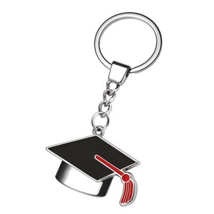 Llavero táctil negro con borla roja, mosquetón y llavero promocional - Product Image 1