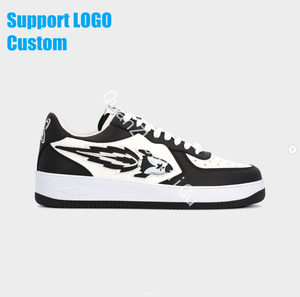 Chaussures personnalisées Baskets en cuir de haute qualité avec logo Chaussures de skateboard de <span class=keywords><strong>basket</strong></span>-ball décontractées personnalisées pour hommes - Product Image 3