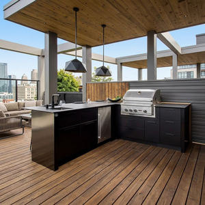 Cuisine extérieure de luxe en acier inoxydable SS316, facile à nettoyer et hygiénique, avec barbecue au gaz, <span class=keywords><strong>armoire</strong></span> de cuisine extérieure <span class=keywords><strong>pour</strong></span> jardin - Product Image 1