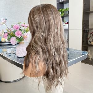 Peluca sintética resistente al calor, peluca de pelo sintético con ondas sueltas y profundas, encaje 13x4, color castaño oscuro de alta calidad, peluca de pelo femenino - Product Image 5