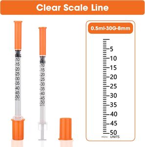 Veterinary Insulin <b>Syringe</b> 1cc 31 Gauge Needle <b>Disposable</b> Safety 0.5ml/1ml Capacity - Product Image 5