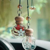 10ml bouchon en bois purificateur d'air de voiture bouteille de diffuseur de parfum suspendu élégant pour rafraîchissement de l'air de voiture et aromathérapie avec parfum