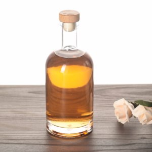 <span class=keywords><strong>Botella</strong></span> de Vidrio Clásica Vacía para Tequila Cointreau, Contenedor Redondo de 700 ml para Absint, Ginebra, Licor, Vodka, con Tapón de Polímero - Product Image 4