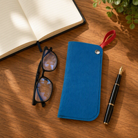 Étui à lunettes en feutre polyester tendance, étui souple pour lunettes de soleil OEM, étui personnalisé en tissu non tissé pour lunettes de soleil