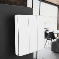Fabricant IP65 étanche RF433 interrupteur de lumière LED sans batterie sans fil dispositif de maison intelligente élégant interrupteur cinétique 3 gangs
