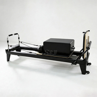 Reformer Pilates Commercial en Aluminium Noir Laqué de Haute Qualité – Lit de Pilates pour le Renforcement Musculaire