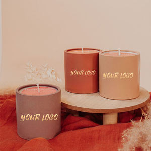 Bougie parfumée en céramique mate élégante AIKUN, bougie en cire de soja personnalisée avec étiquette privée pour les fêtes, les spas et les hôtels - Product Image 4