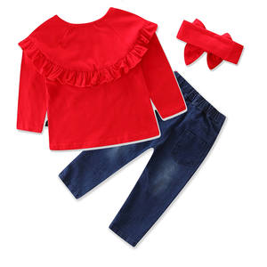 Conjuntos de Pantalones para Bebés, Ropa para Niñas, Traje de Mezclilla a la Moda, Fabricante de Ropa - Product Image 1