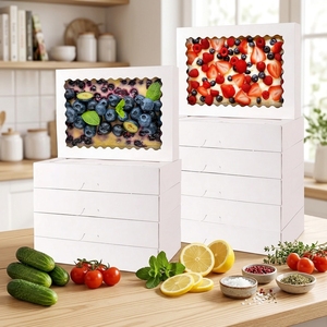 Boîte en papier blanc pour chocolats, truffes et biscuits, écologique, recyclable, durable et biodégradable, idéale pour les boutiques - Product Image 1