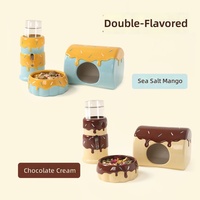Ensemble de biberon et gamelle en céramique à thème fromage pour hamster, abri et mangeoire pour petits animaux, hamster syrien, vente en gros